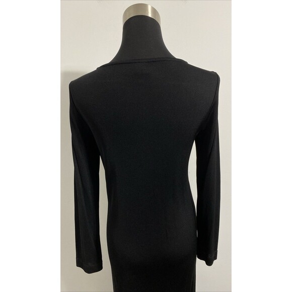 Eileen Fisher Dress Women's Petite S PS Black Viscose Nylon Jersey Lagenlook - Picture 5 of 11